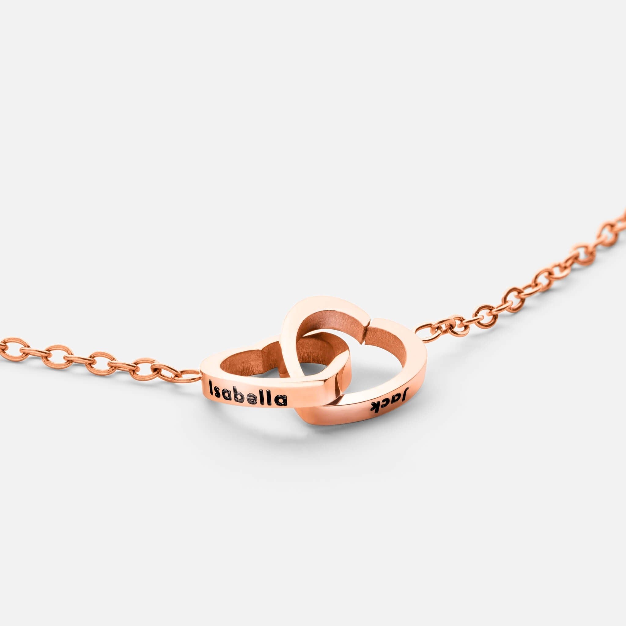 Personalisierte Doppelherz-Halskette