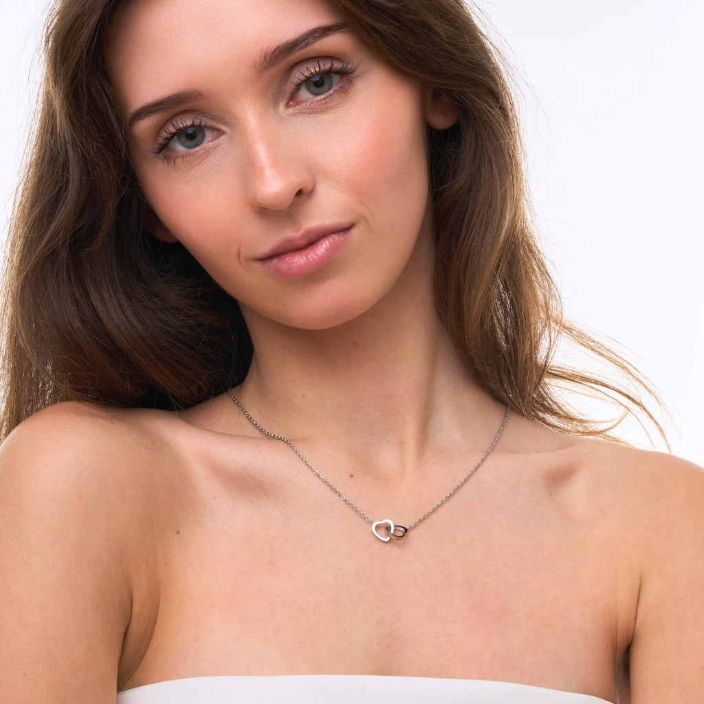 Personalisierte Doppelherz-Halskette