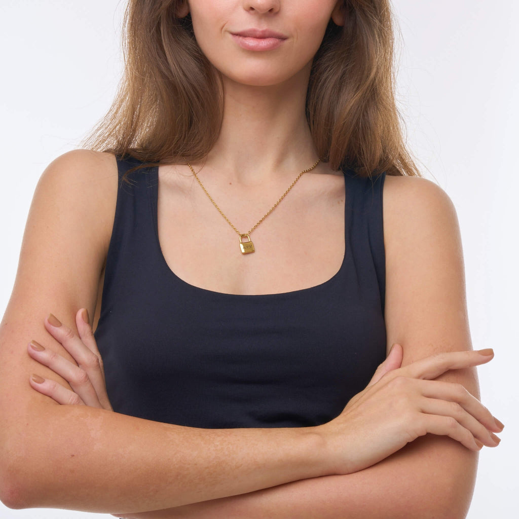 Personalisierte Vorhängeschloss-Halskette