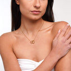 Double hoop necklace