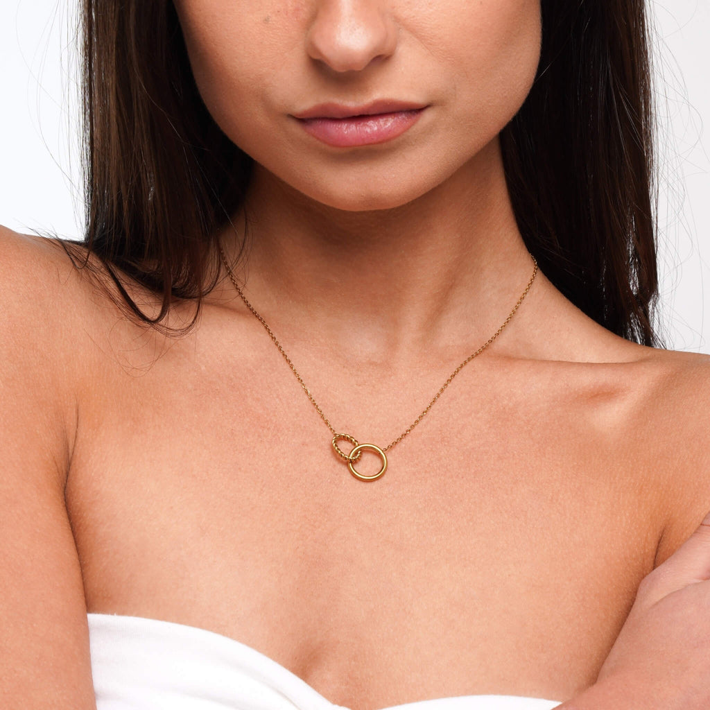 Double hoop necklace