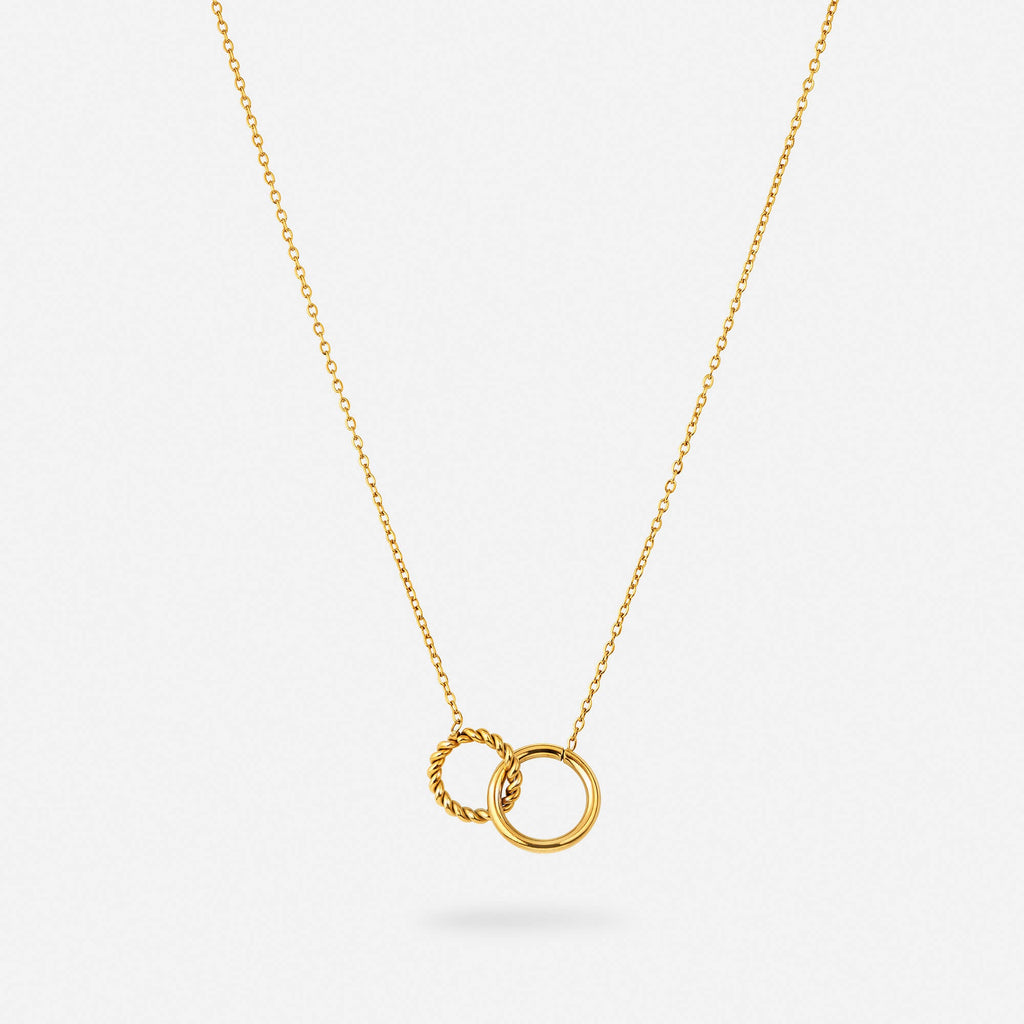 Double hoop necklace
