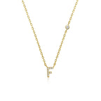 Buchstaben-Halskette mit Stein