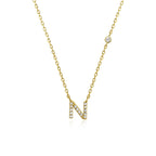 Buchstaben-Halskette mit Stein