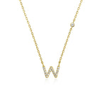 Buchstaben-Halskette mit Stein