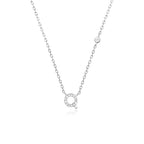 Buchstaben-Halskette mit Stein